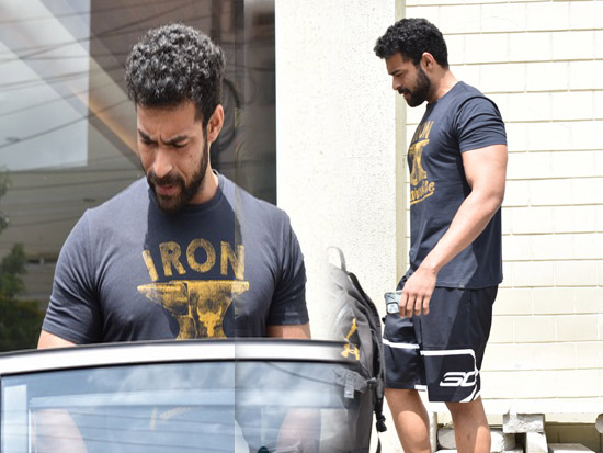 Actor Varun Teja Spotted at The Gym